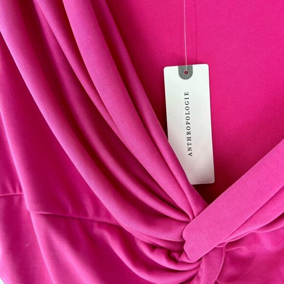 Sunday in Brooklyn Anthropologie Ruched Wrap Top Pink Size XL NWT - Picture 4 of 11